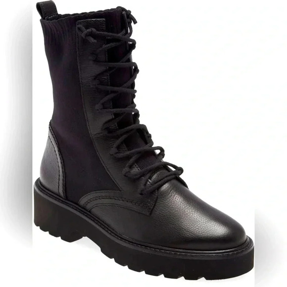 Paul Green Shoes - Paul Green nwt $390 Combat Boots Black on Black